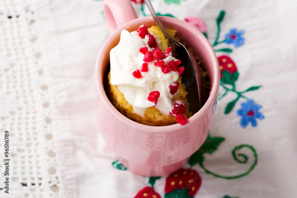 mug cake prepared in microwave mug cake prepared in microwave