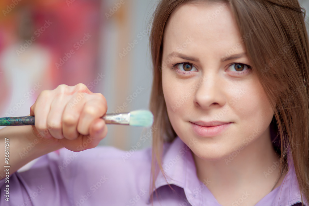 Creative artist for drawing in the studio Creative artist for drawing in the studio