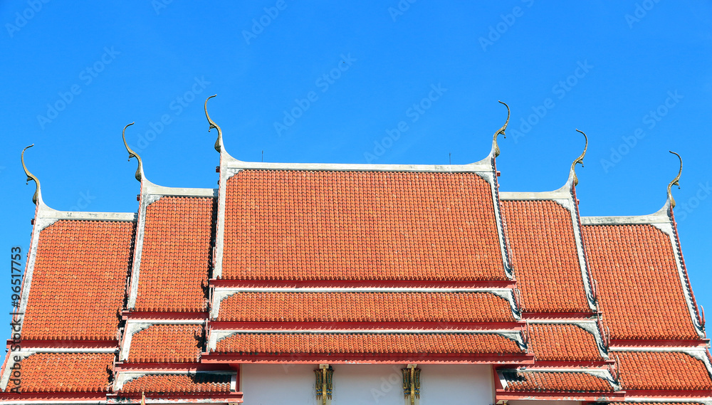 Fototapeta premium Thai temple or Thai church of Buddha