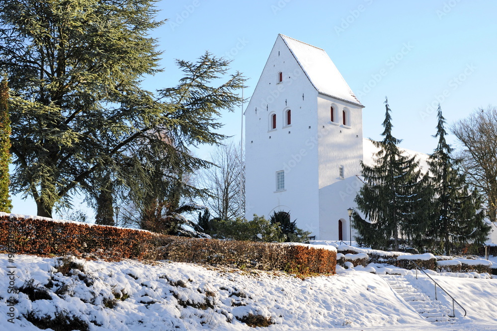 Denmark winter, Gurre church