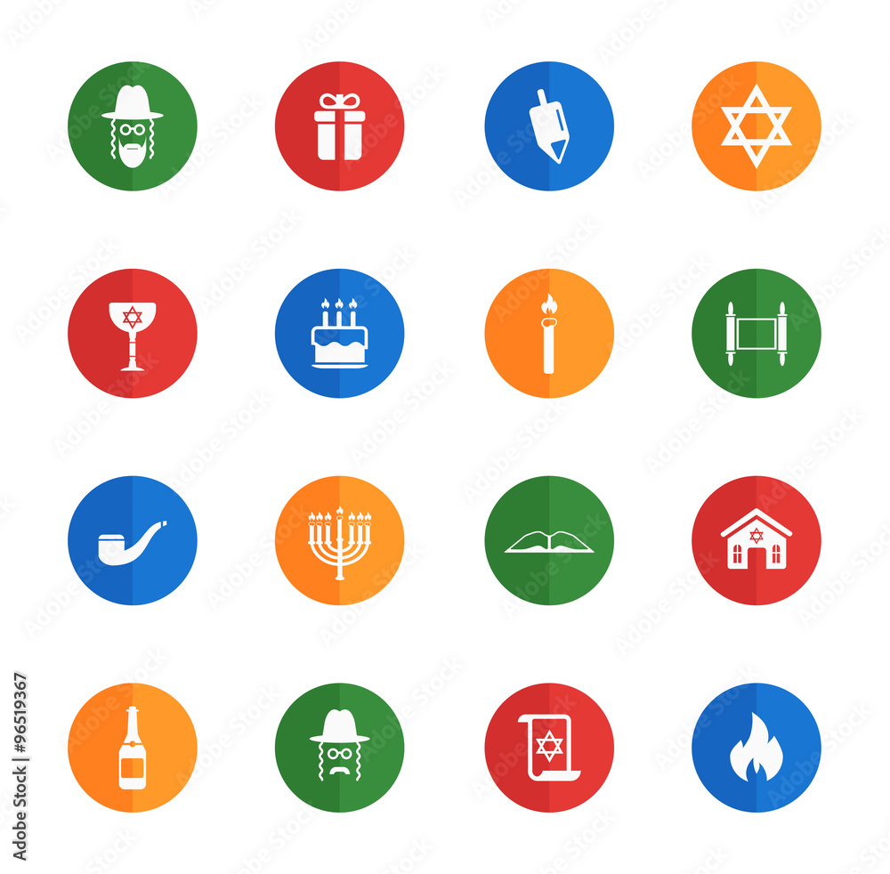 Hanukkah simply icons Hanukkah simply icons