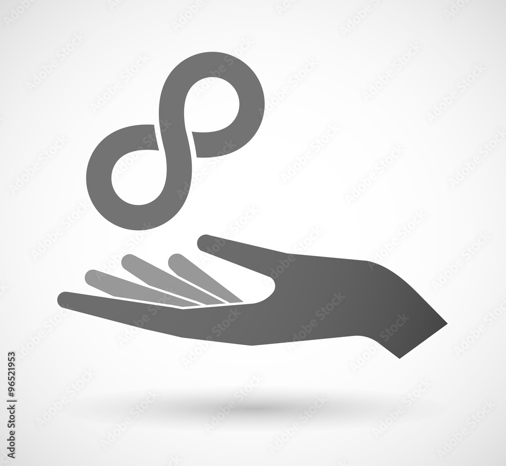 Obraz premium Isolated vector hand giving an infinite sign