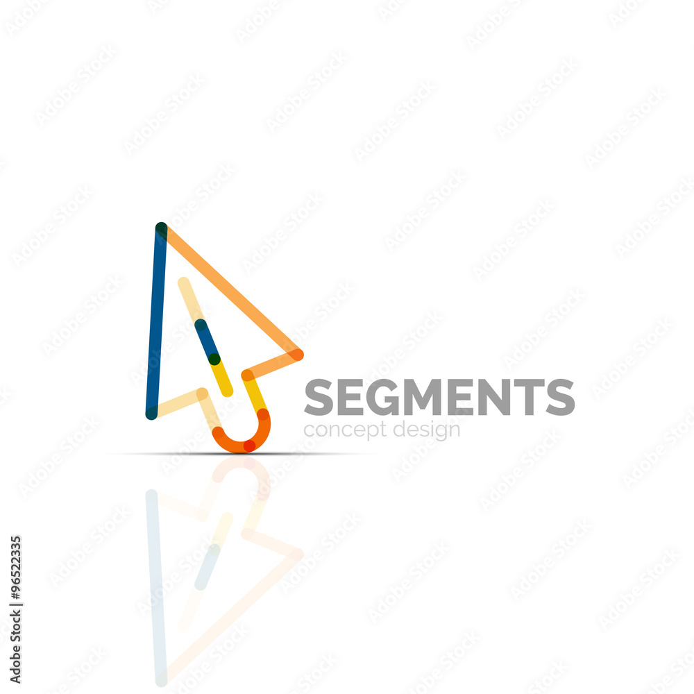 Arrow icon vector logo. Company branding element Arrow icon vector logo. Company branding element