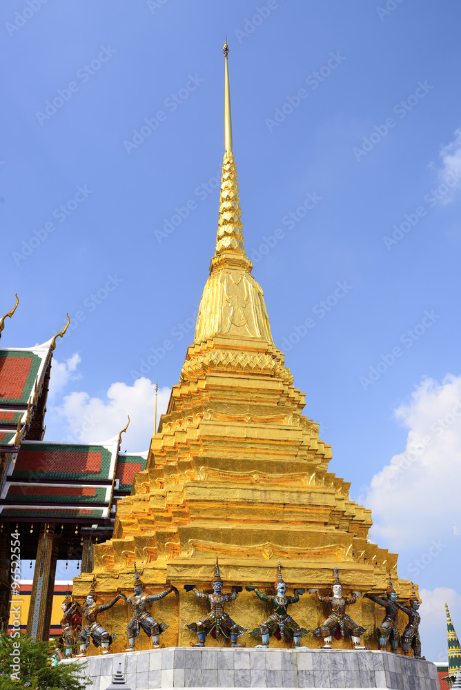 Golden Pagoda in Emerald Buddha Temple Golden Pagoda in Emerald Buddha Temple