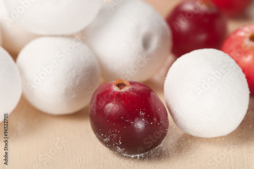Cranberry in a sugar powder photo