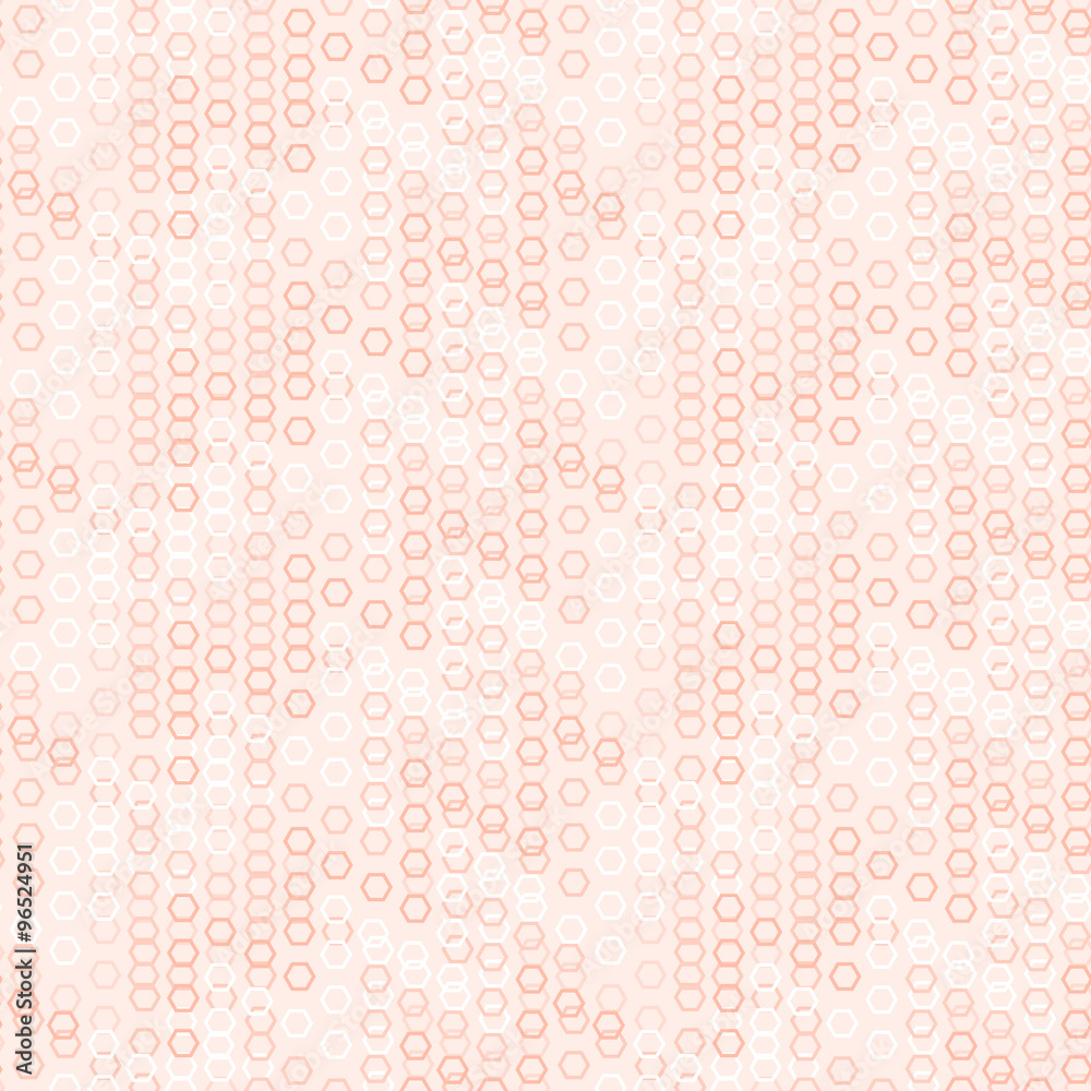 Retro seamless abstract geometric pattern with hexagons