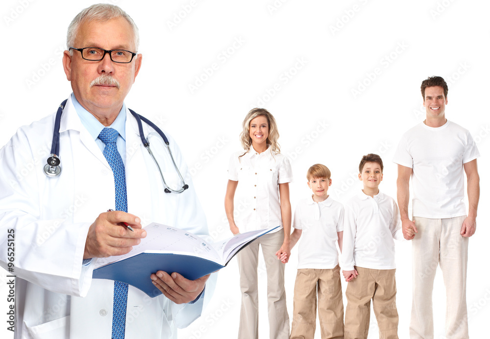 Medical family doctor and patients. Medical family doctor and patients.