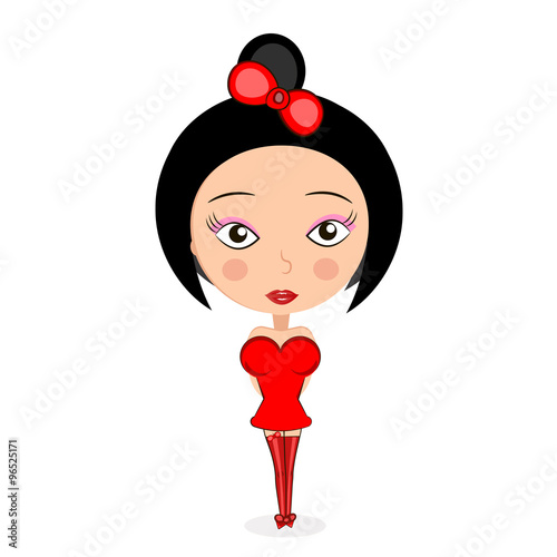 Fashion beautiful brunette girl