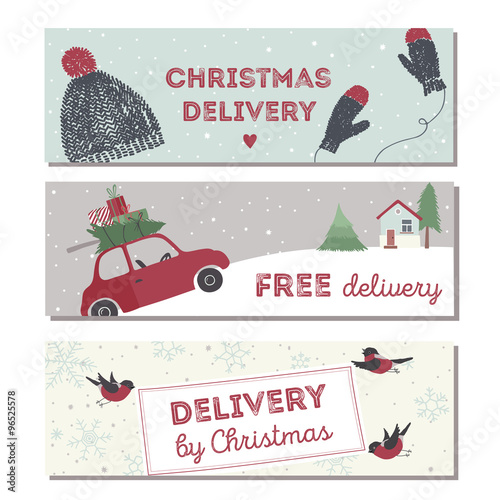 Spesial christmas delivery vector Illustration