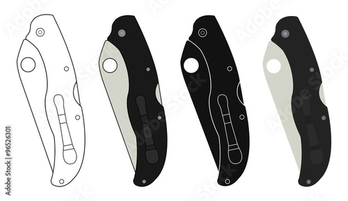 Closed pocket knifes icons