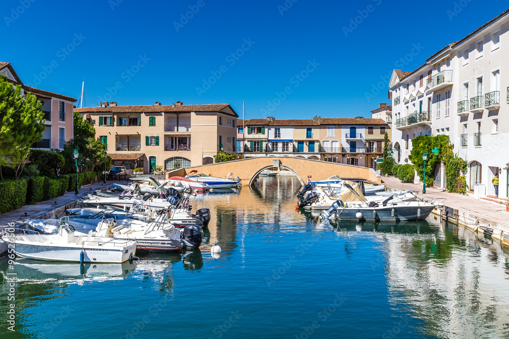 Colorful Houses And Boats In Port Grimaud-France