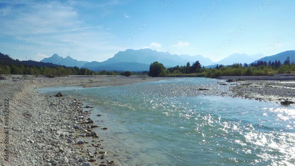 the river Isar in Bavaria Germany