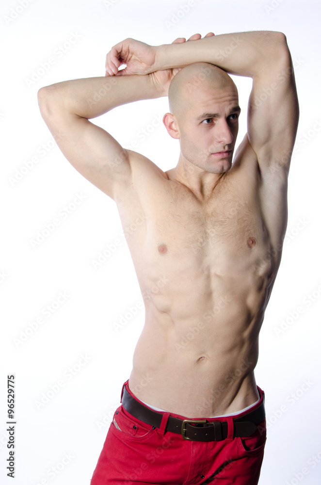 Fototapeta premium handsome athletic man posing in the studio 