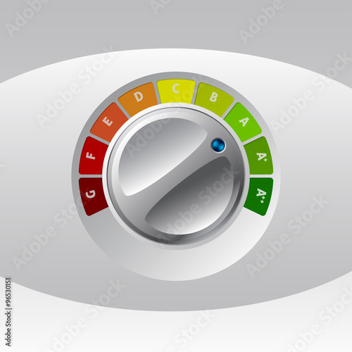Energy class gauge with rotateable knob photo