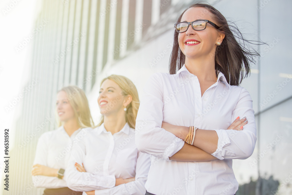 Business women smiling Business women smiling