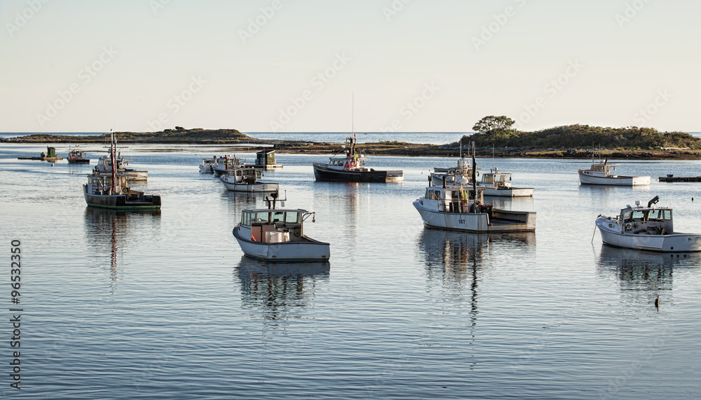 Fishing Boats Prepared to Go Out in the Morning