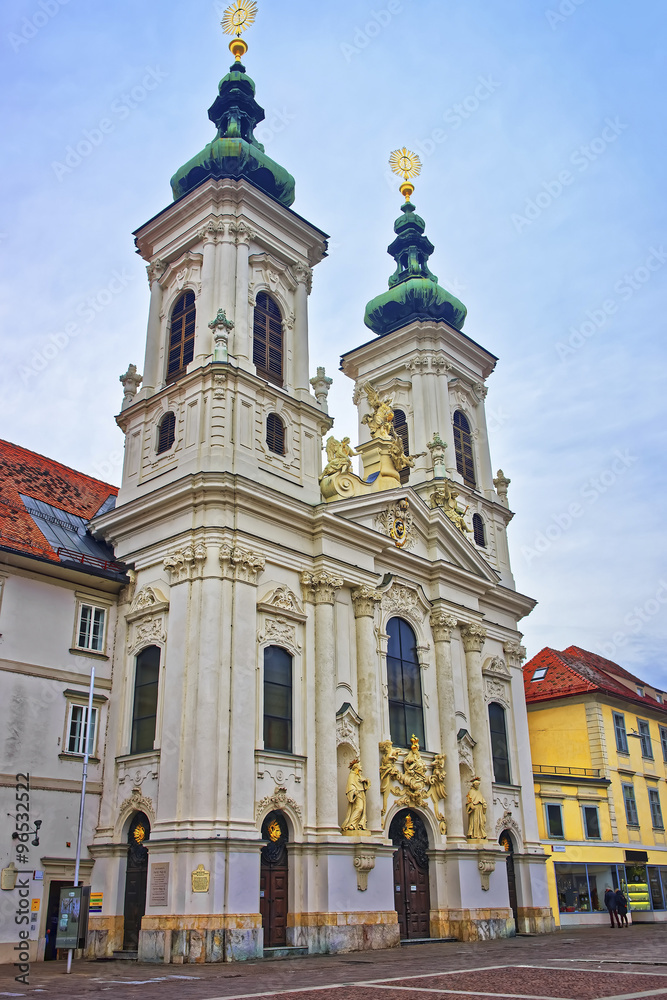 Church of Our Lady of Succor in Graz in Austria in January