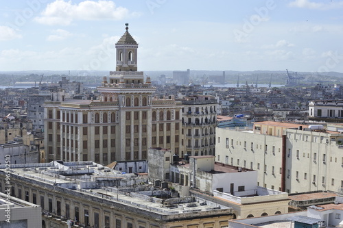 Center of the old Havana city in Cuba, view at the architectural monuments. 