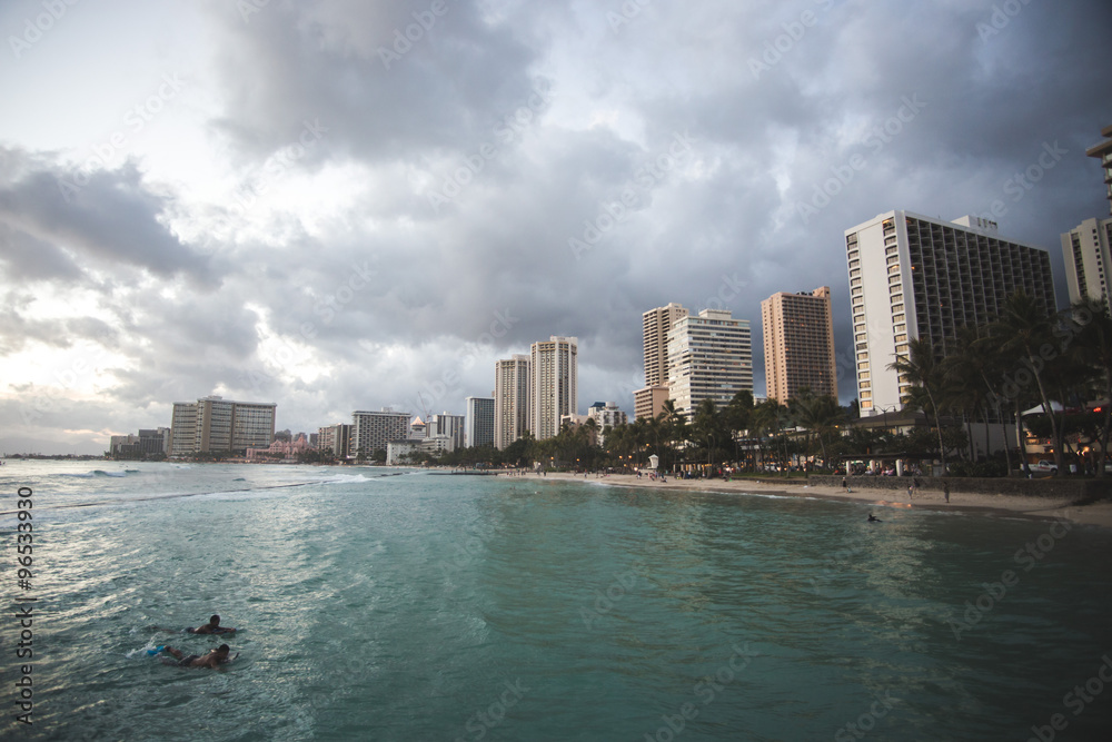 Obraz premium Waikiki Beach