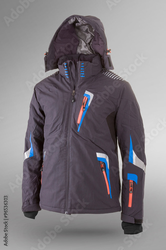 Dark winter ski jacket