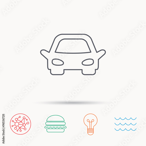 Car icon. Auto transport sign.