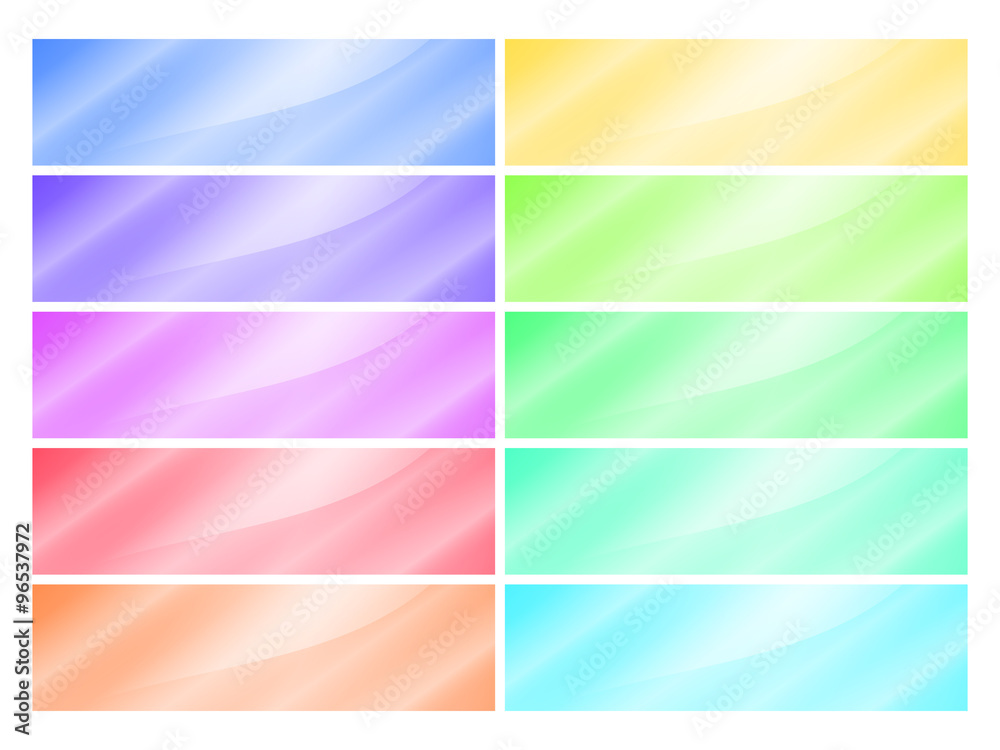 Vector multicolored glossy rectangular banner