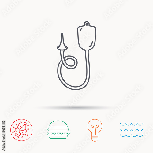 Enema icon. Medical clyster sign.