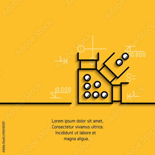 Vector banner steel structure, metal construction 
