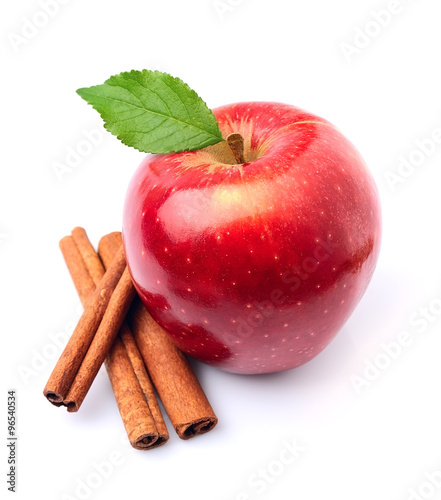 Sweet apple with cinnamon rods