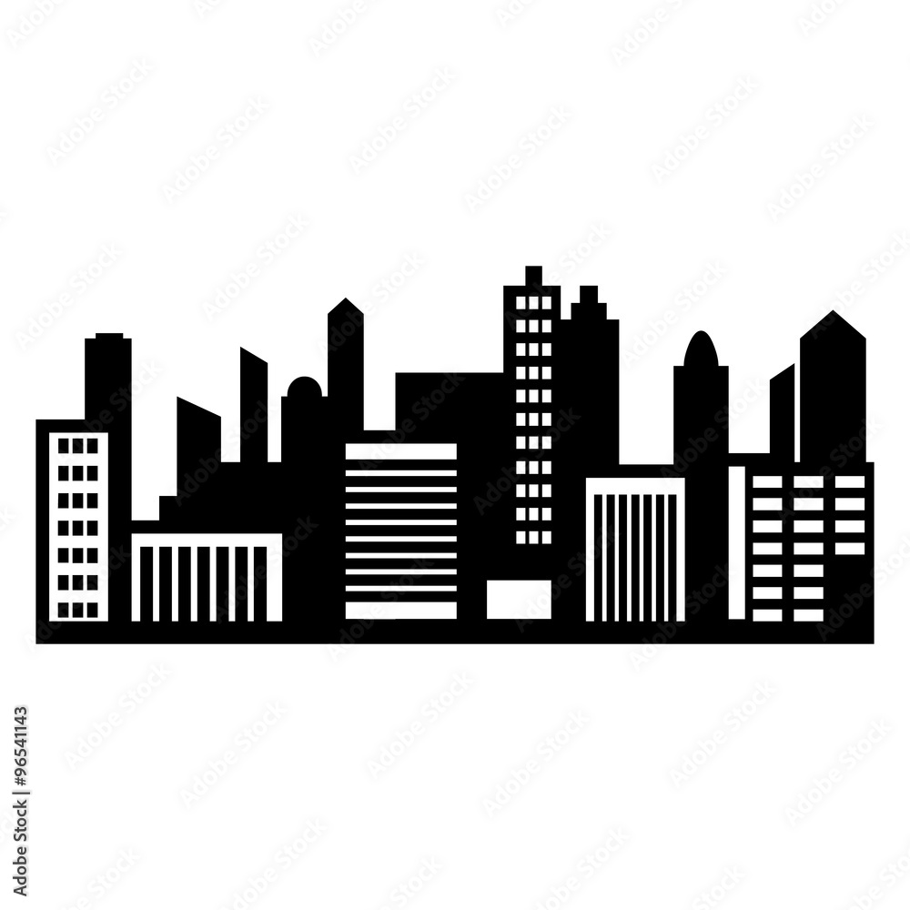 City panorama simple icon