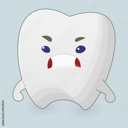 Illustration of angry tooth