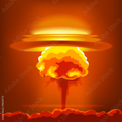Nuclear explosion with dust