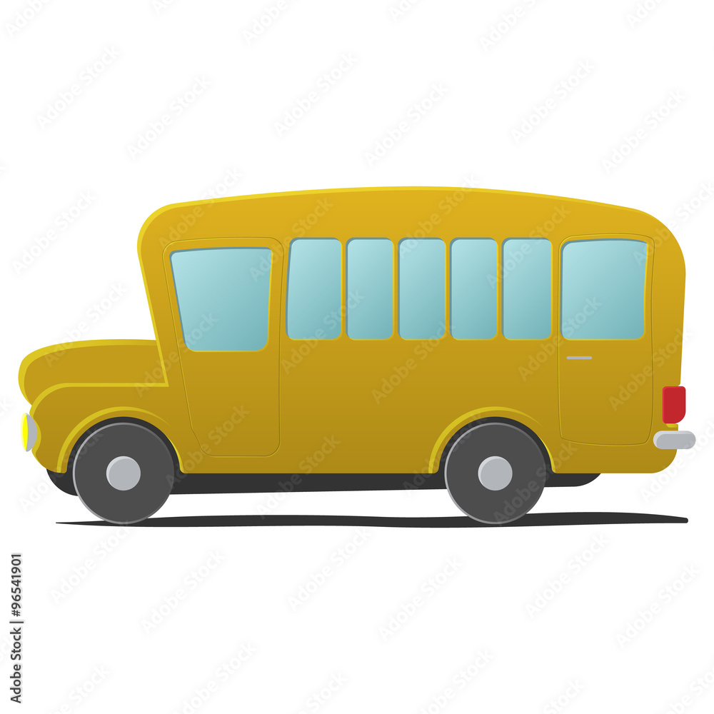 Yellow school bus cartoon