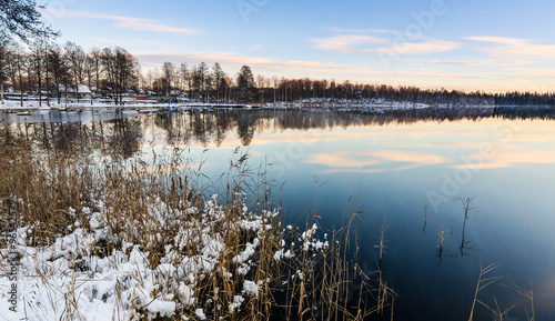 Swedish lake after first snow