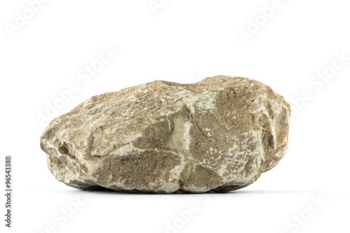 Rock (stone) isolated on white