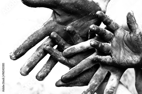 Hands of poorness photo