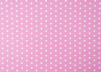 white polkadot with pink background