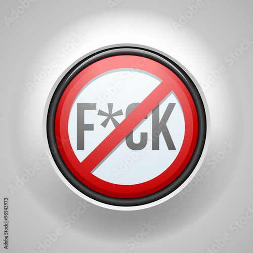 No obscene language sign