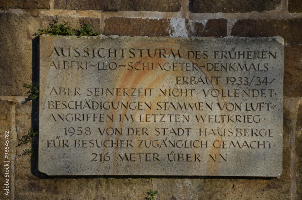 Albert Leo Schlageter Denkmal in Porta Westfalica auf dem Jakobsberg im Herbst