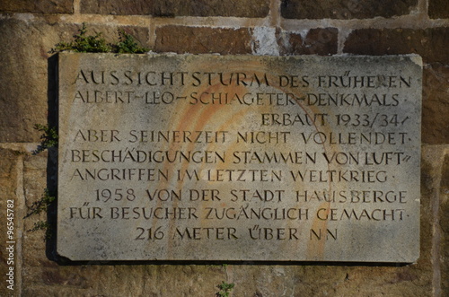 Albert Leo Schlageter Denkmal in Porta Westfalica auf dem Jakobsberg im Herbst