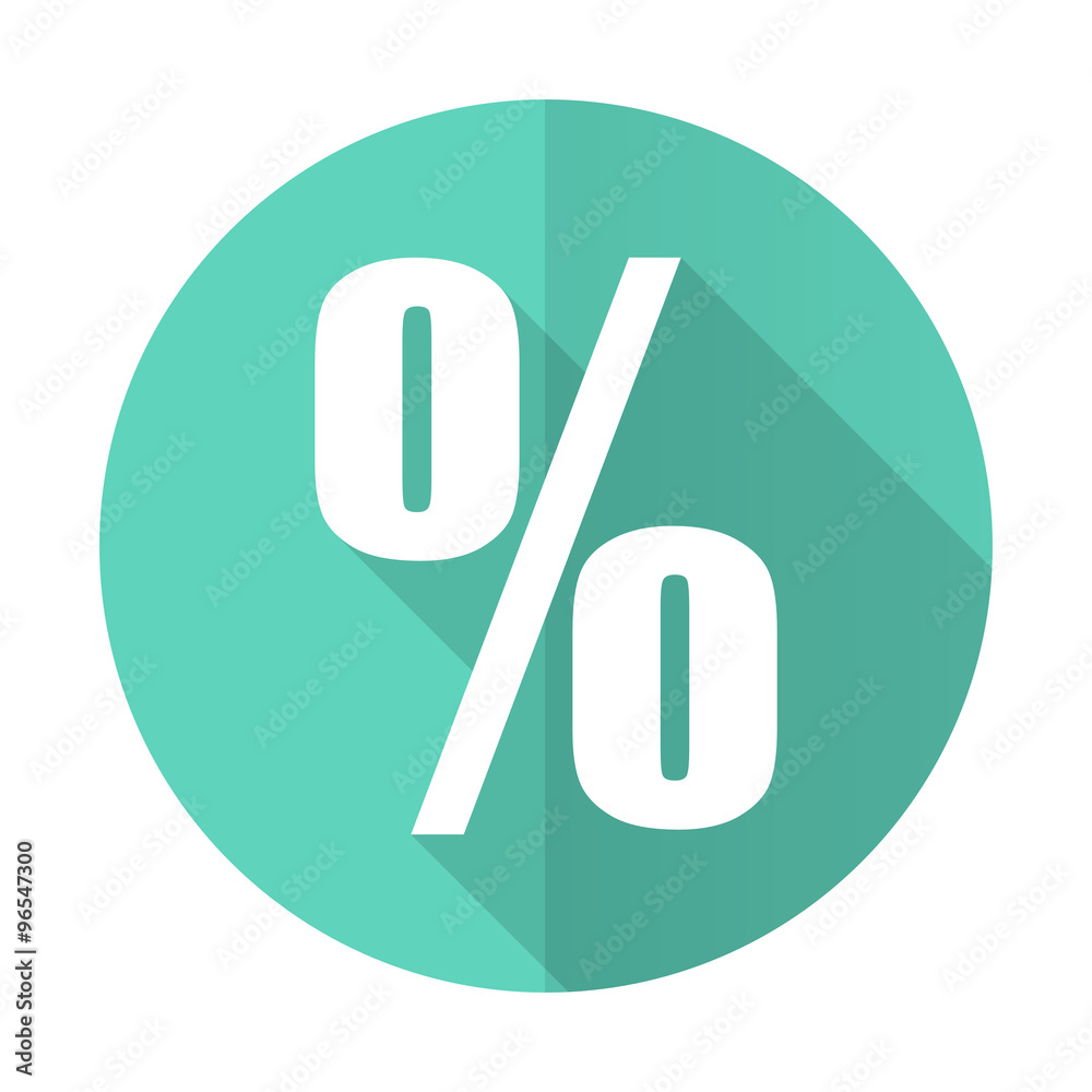 percent blue flat desgn circle icon with long shadow on white background percent blue flat desgn circle icon with long shadow on white background