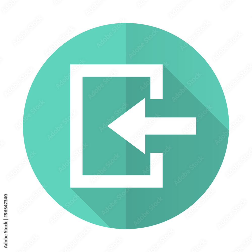 enter blue flat desgn circle icon with long shadow on white background enter blue flat desgn circle icon with long shadow on white background
