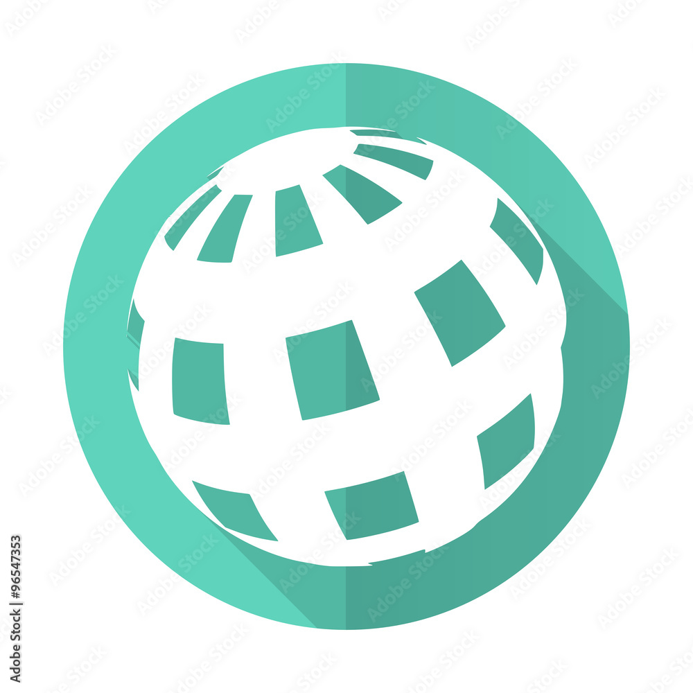 earth blue flat desgn circle icon with long shadow on white background earth blue flat desgn circle icon with long shadow on white background