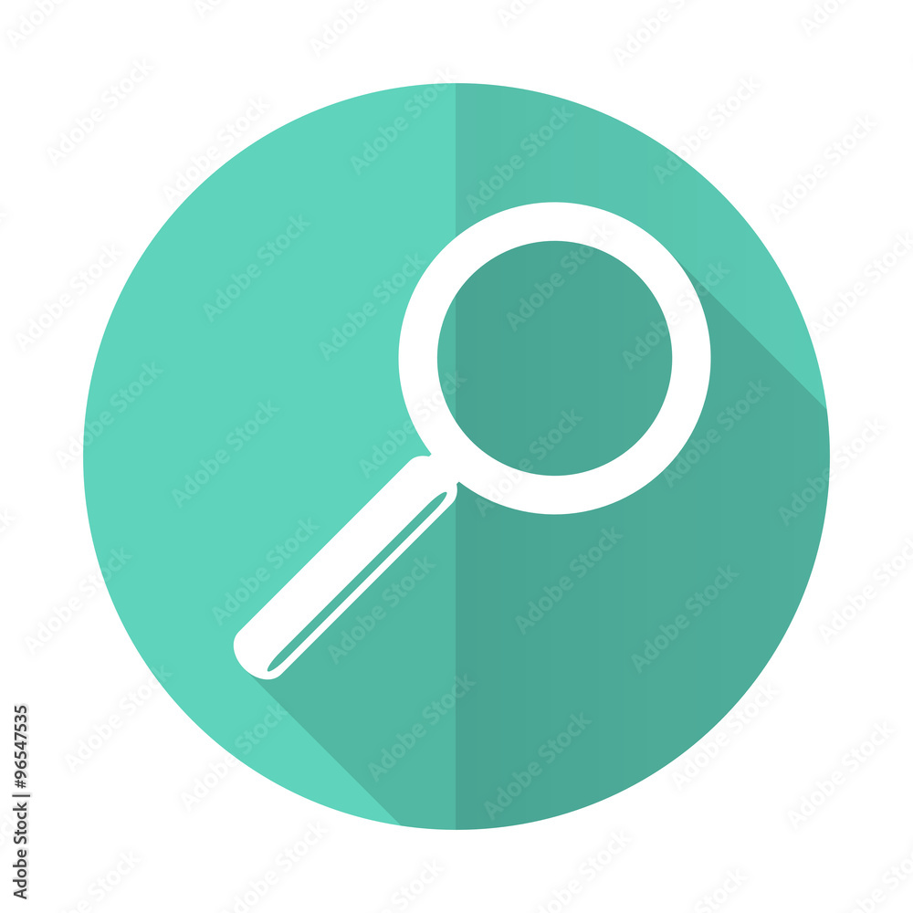 search blue flat desgn circle icon with long shadow on white background search blue flat desgn circle icon with long shadow on white background
