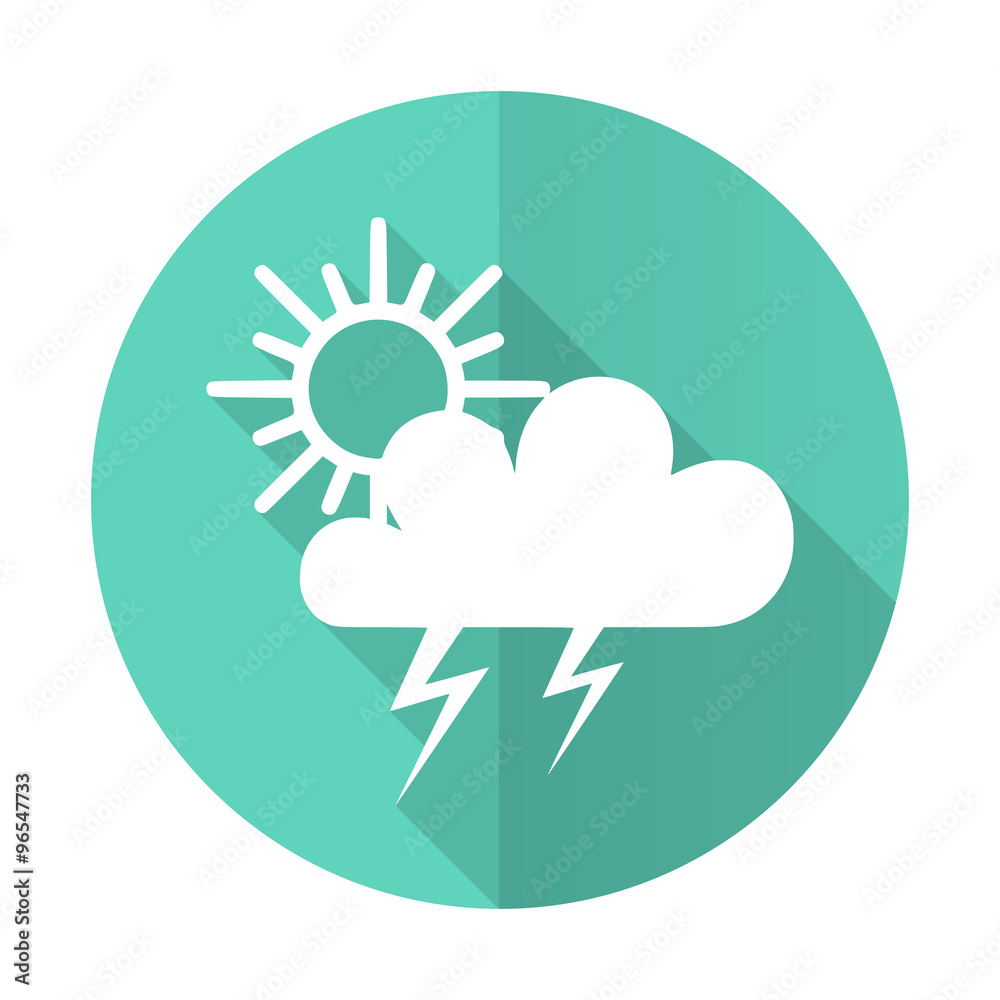 storm blue flat desgn circle icon with long shadow on white background storm blue flat desgn circle icon with long shadow on white background