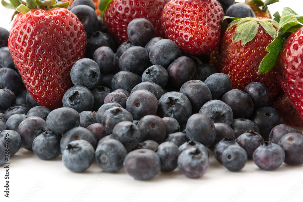Obraz premium blueberry and strawberry