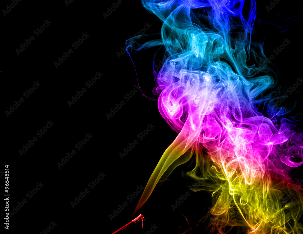 Obraz premium Abstract multicolored smoke