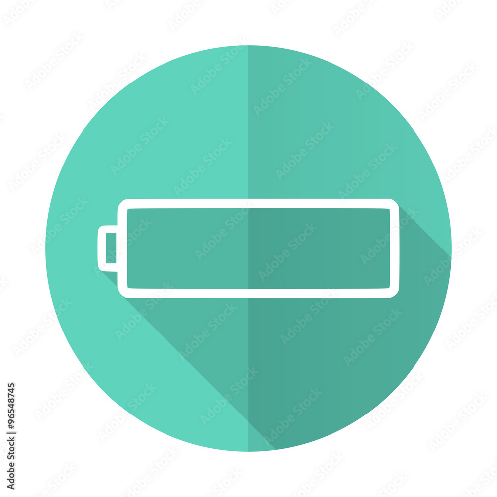 battery blue flat desgn circle icon with long shadow on white background battery blue flat desgn circle icon with long shadow on white background