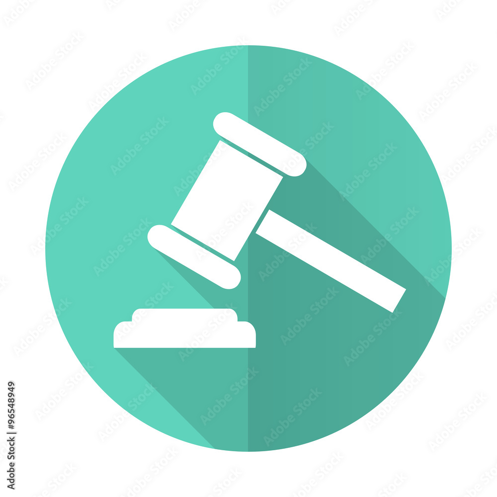 auction blue flat desgn circle icon with long shadow on white background auction blue flat desgn circle icon with long shadow on white background