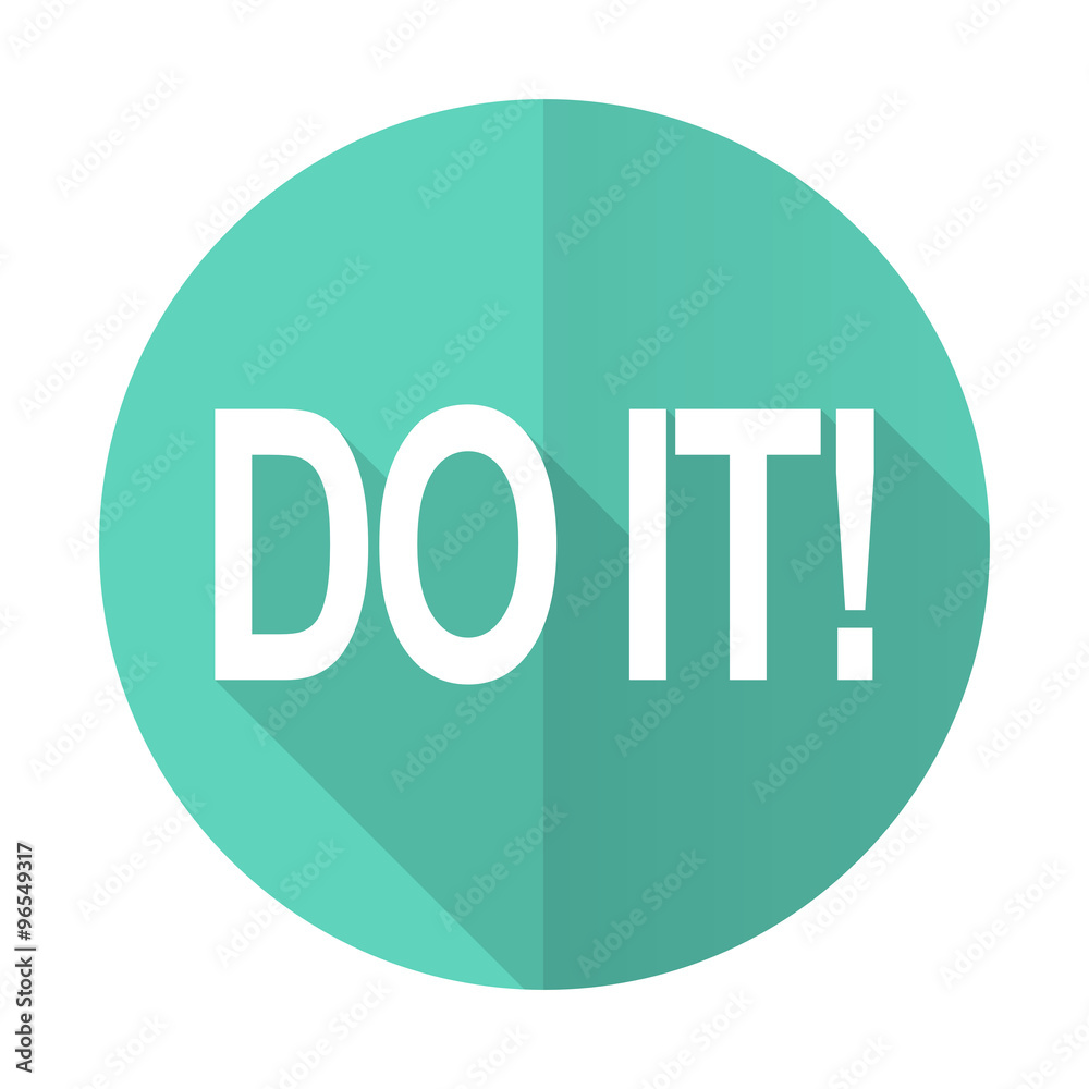 do it blue flat desgn circle icon with long shadow on white background do it blue flat desgn circle icon with long shadow on white background